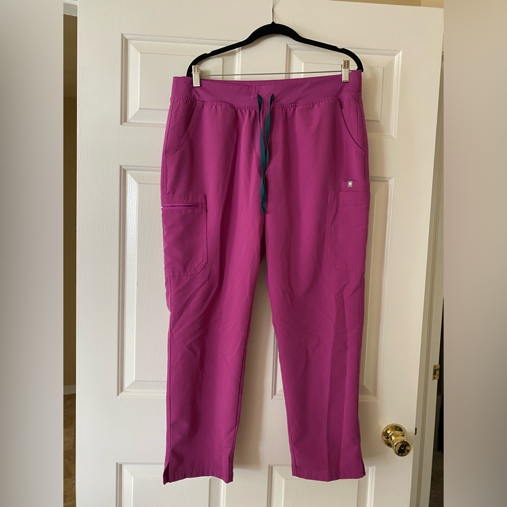 Figs Pink yola 2.0 scrub pants